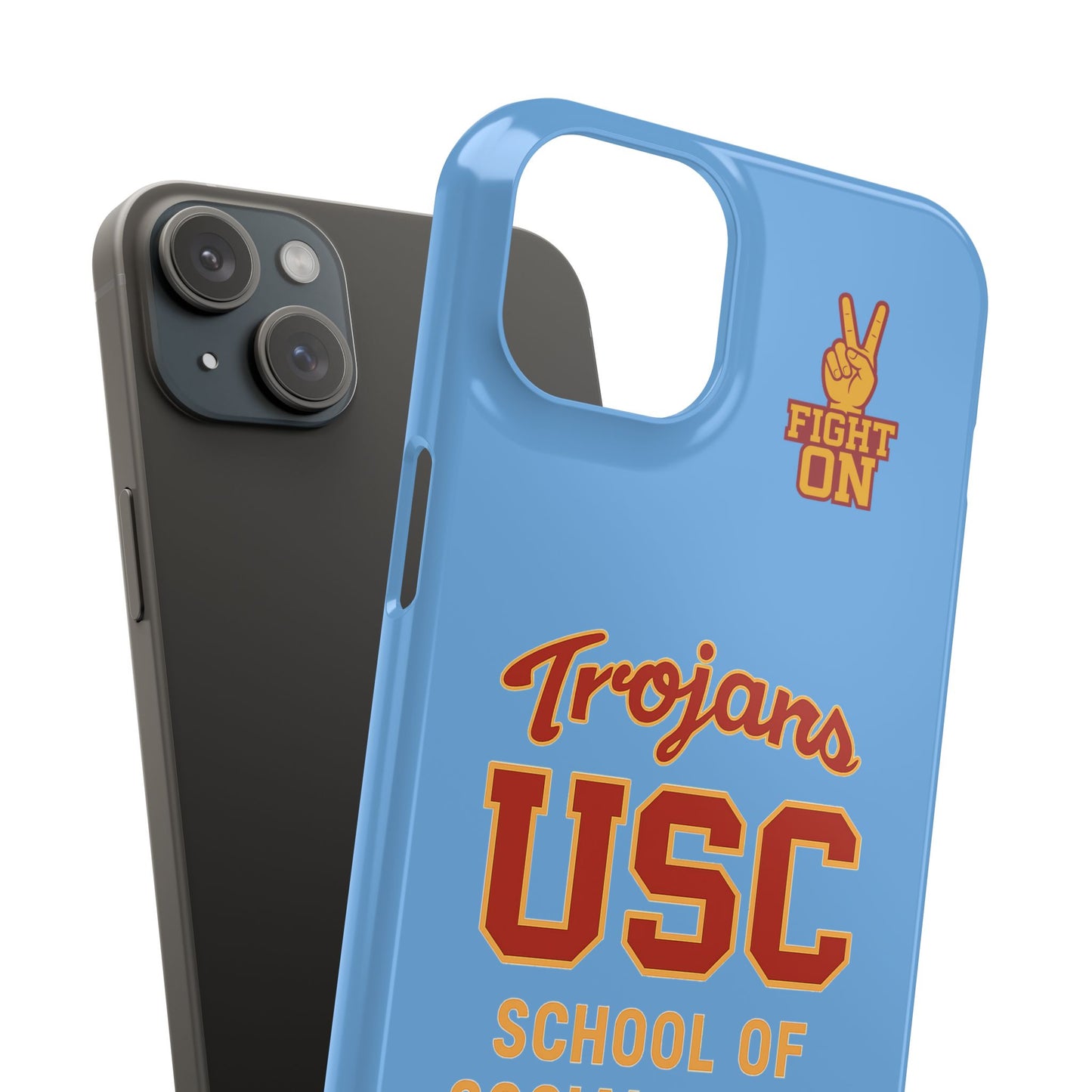 USC Trojans Slim I-Phone Case - School of Social Work (Light Blue)