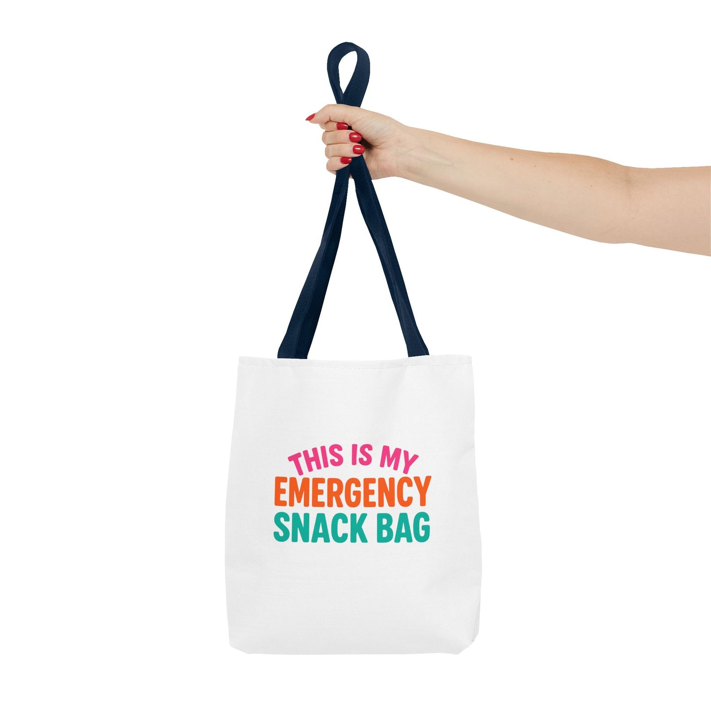 Snack Emergency Tote Bag — "This Is My Emergency Snack Bag" Cute Grocery/Everyday Carry (Social Work/Mental Health)