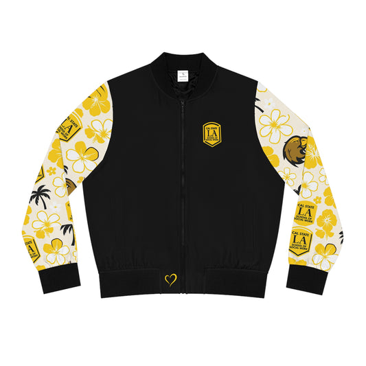 Cal State L.A. School of Social Work Bomber Hawaiian Jacket - Black